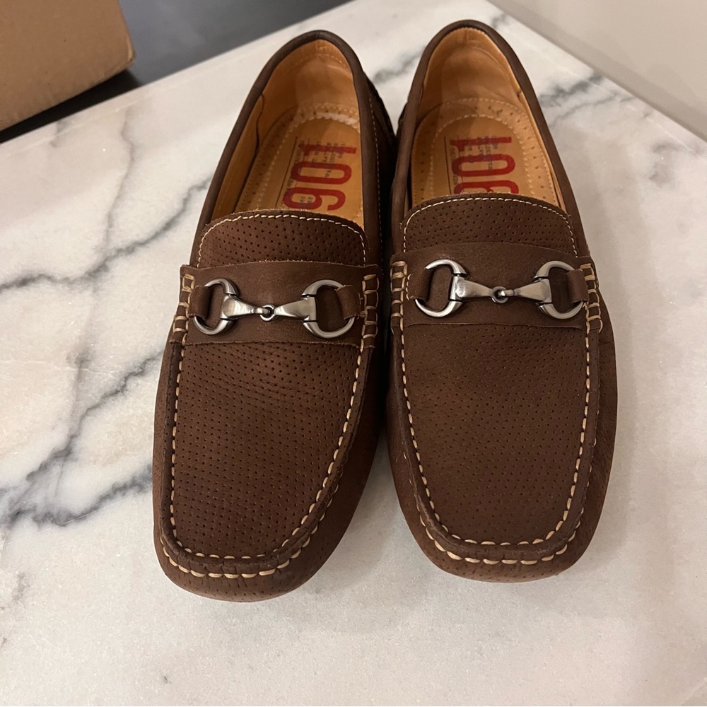 1901 Brown Leather Horsebit Driving Loafers – Size 8.5M